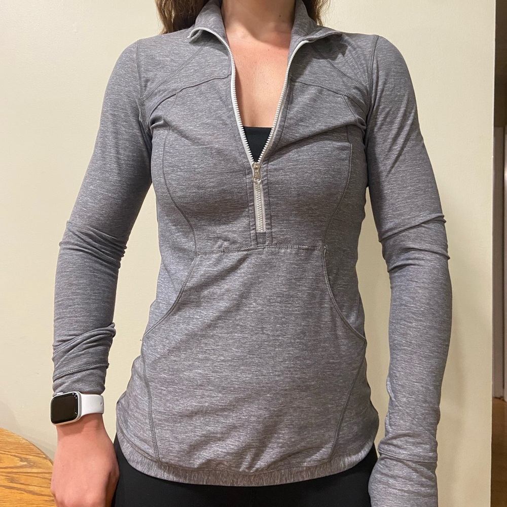 Lululemon quarter zip running jacket with thumb holes